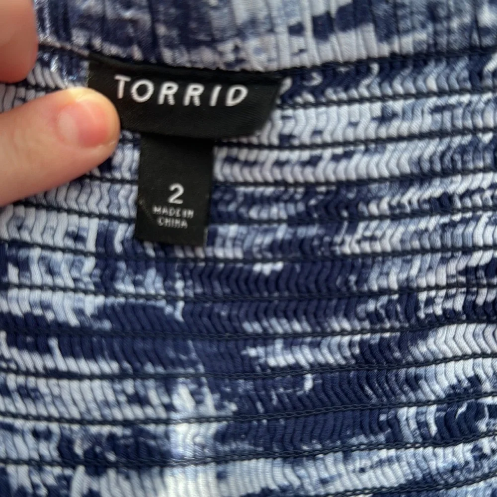 ❌SOLD❌Torrid Multicolor Blue Dress with pockets! - Picture 8 of 8